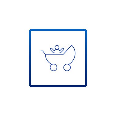 çocuk arabası bebek simgesiyle