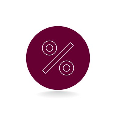 yüzde düz stil ikonu