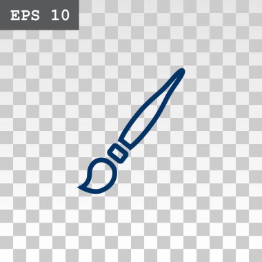 Fırça düz stil ikonu