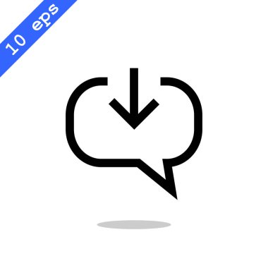 sohbet düz stil ikonu