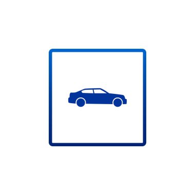 Araba düz stil ikonu