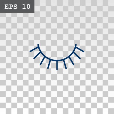 kirpik düz stil ikonu