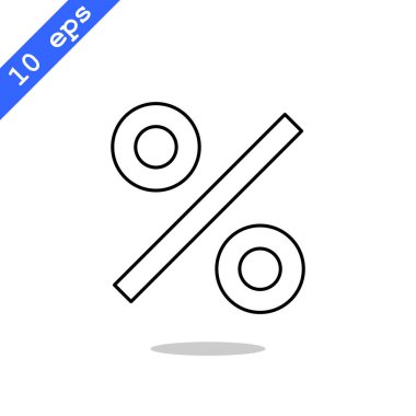 yüzde düz stil ikonu