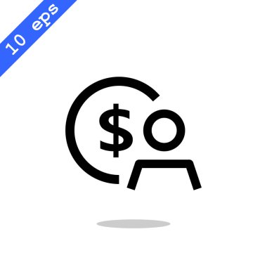 muhasebeci düz stil ikonu