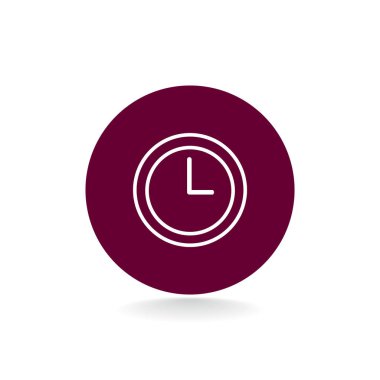 Saat düz stil simgesi