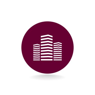 Bina düz stil ikonu