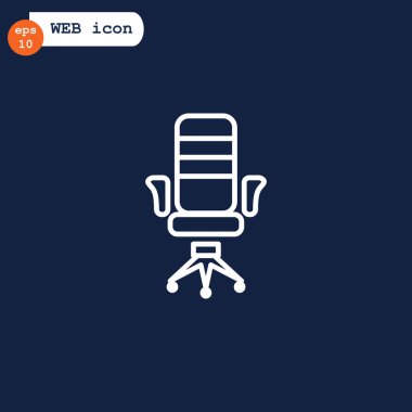 kol-sandalye düz stil ikonu