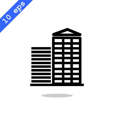 Bina düz stil ikonu