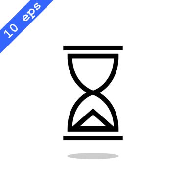 kum saati düz stil ikonu