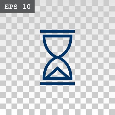 kum saati düz stil ikonu