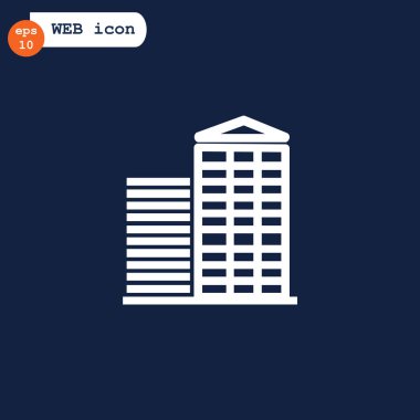 Bina düz stil ikonu