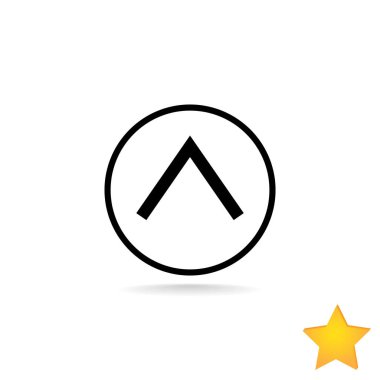 ok düz stil simgesi