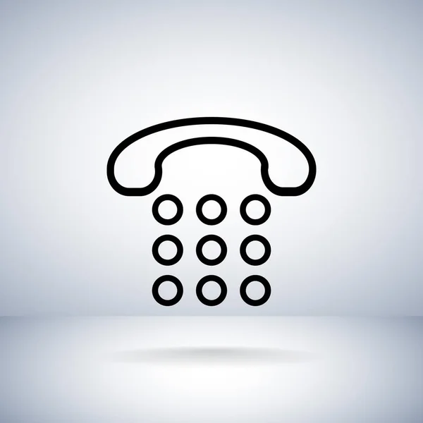 Ikona stylu płaski telefon — Wektor stockowy
