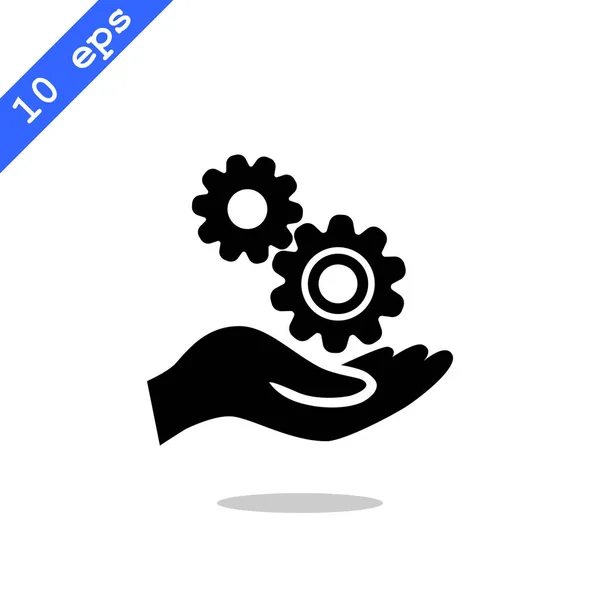 Cogs flat style icon — Stock Vector