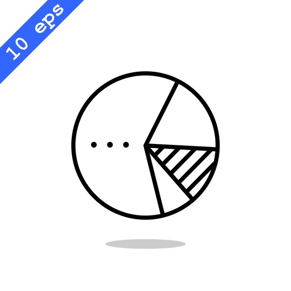 Diagram lapos stílusú ikon — Stock Vector