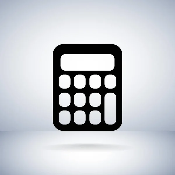 Vlakke stijl calculatorpictogram — Stockvector