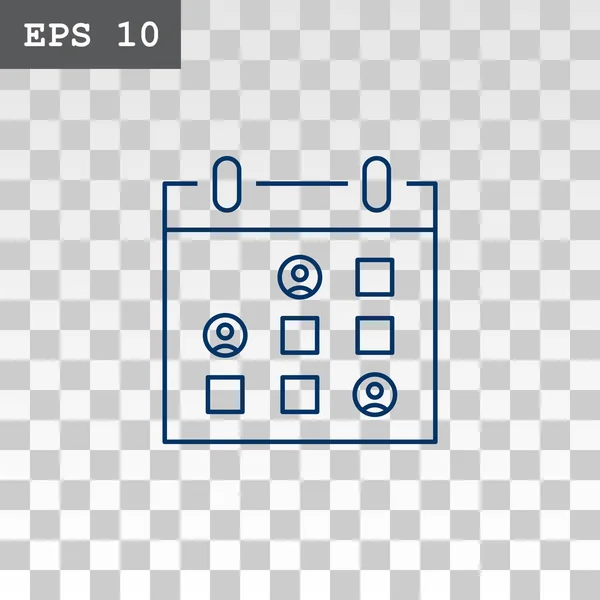 Значок плоского стилю календаря — стоковий вектор
