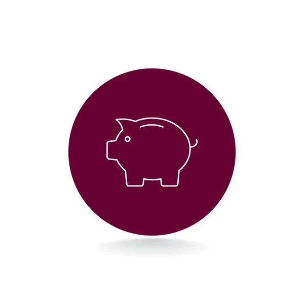 Piggy bank web pictogram — Stockvector