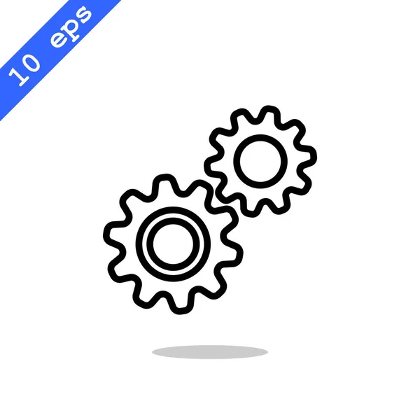Cogs flat style icon — Stock Vector