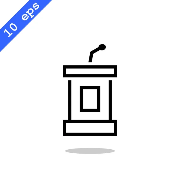 Tribune flat style icon — Stock Vector