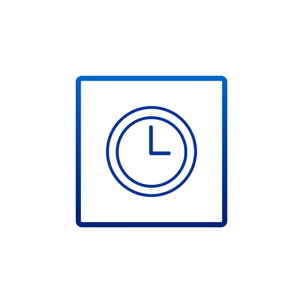 Vlakke stijl klokpictogram — Stockvector