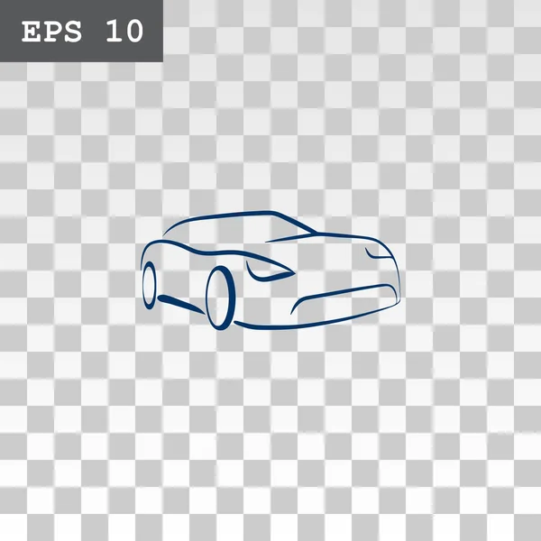 Icono de estilo plano de automóvil — Vector de stock