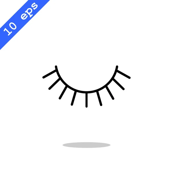 睫毛平面样式图标 — 图库矢量图片