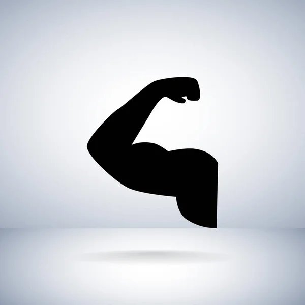 Icono de estilo plano muscular — Vector de stock