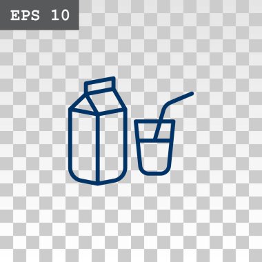 süt düz stil ikonu