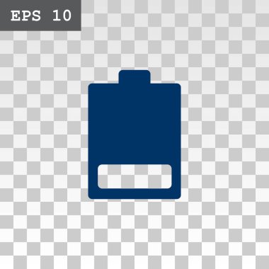 Pil düz stil simgesi