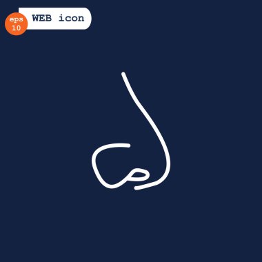 İnsan burnu düz simgesi