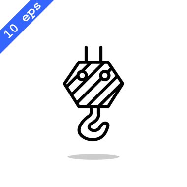 Vinç kanca düz simgesi