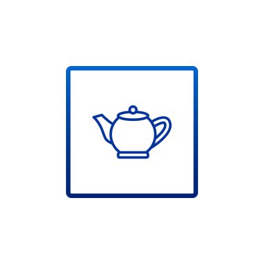 Çaydanlık düz stil ikonu