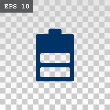 Pil düz stil simgesi