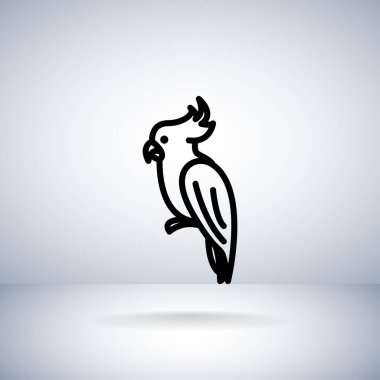 Papağan düz simgesi