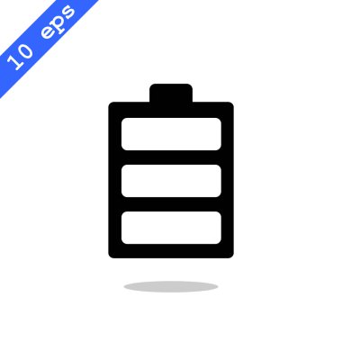 Pil düz stil simgesi