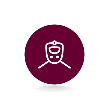 Tren düz stil ikonu