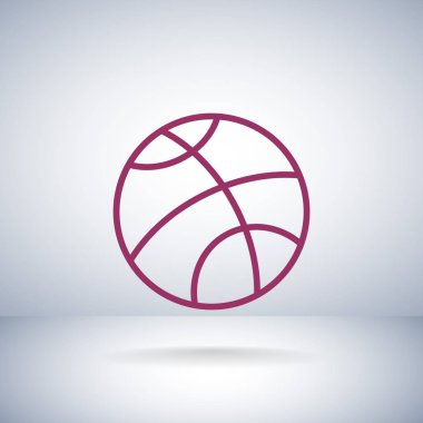 Basketbol düz simgesi 