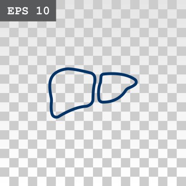 karaciğer düz stil ikonu