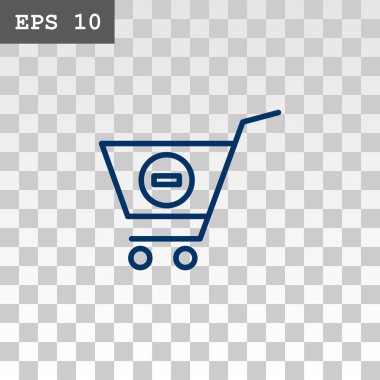 Alışveriş arabasının düz simgesi