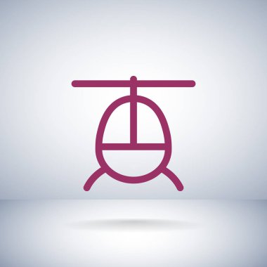 Helikopter düz stil ikonu