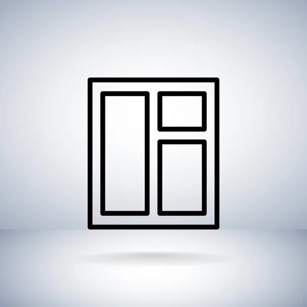 Icône de style plat fenêtre — Image vectorielle