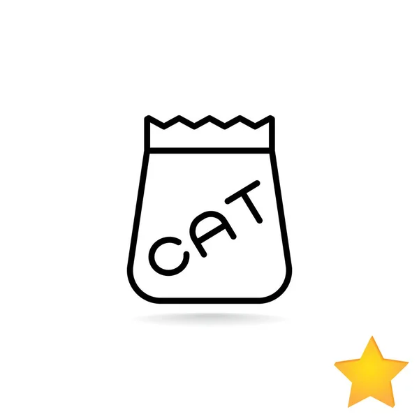 Icono de comida para gatos — Vector de stock