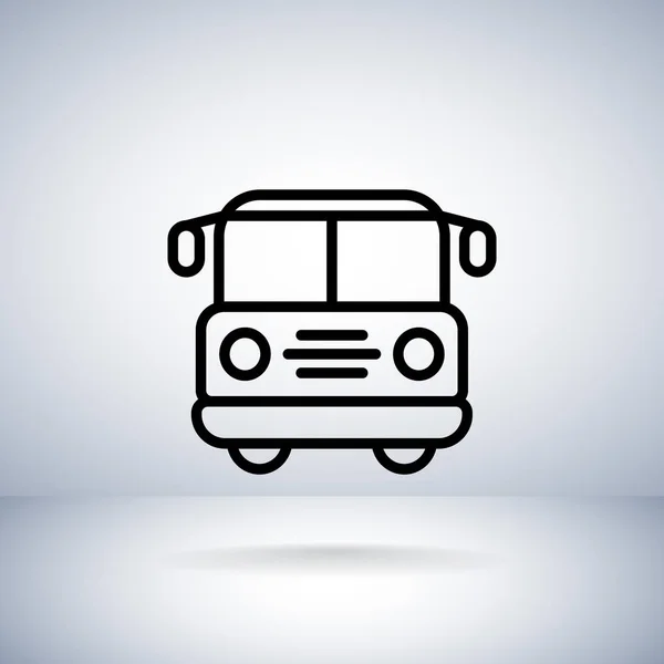 Bus icono de estilo plano — Vector de stock