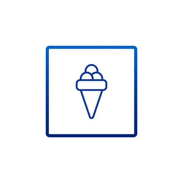 Helado icono de estilo plano — Vector de stock