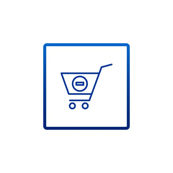 Carrito de compras icono plano — Vector de stock