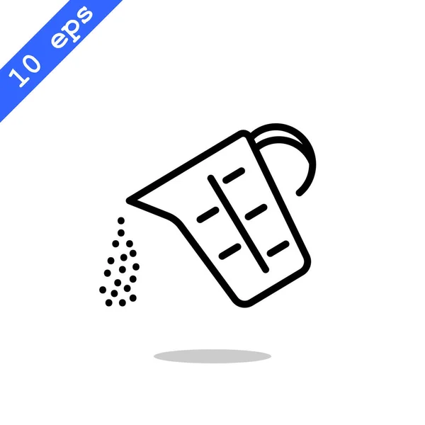 Measuring cup pictogram koken — Stockvector