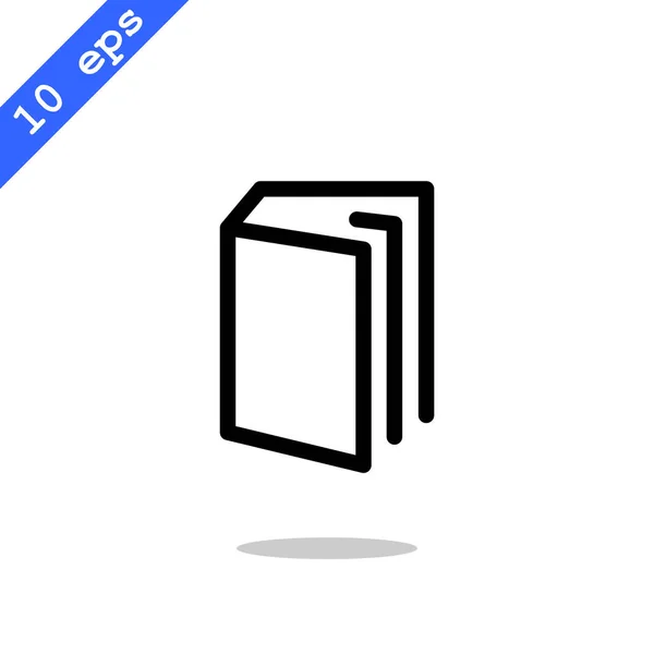 Boka lägenhet ikonen — Stock vektor