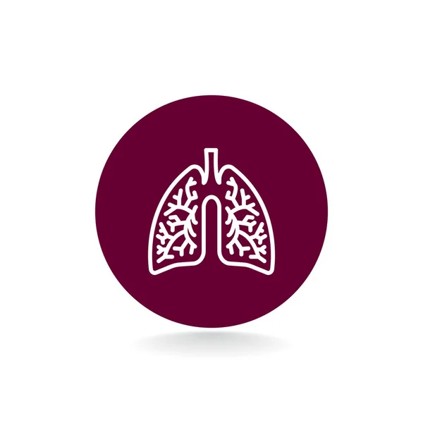 肺平面样式图标 — 图库矢量图片