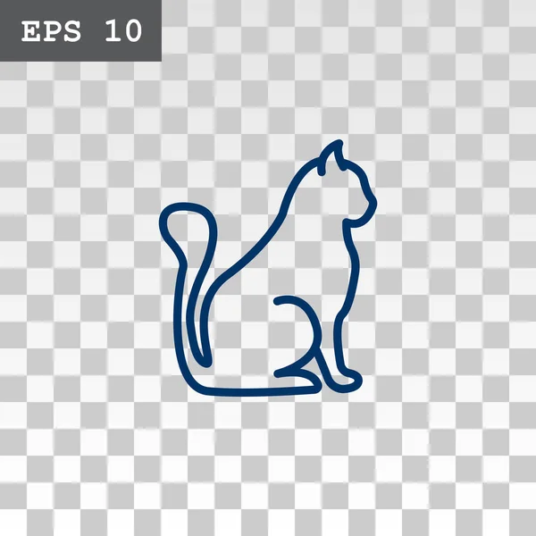 Icono de silueta de gato — Vector de stock